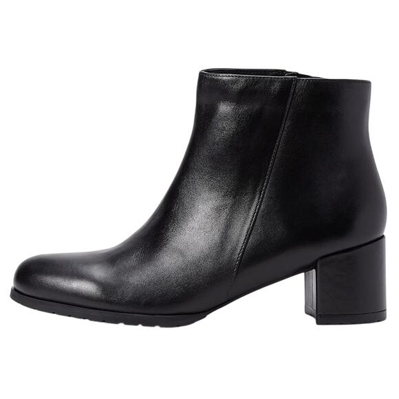 Naturalizer Womens Bay Bootie US 9 Wide EU 40 Black Leather Waterproof NWOB - Picture 2 of 13